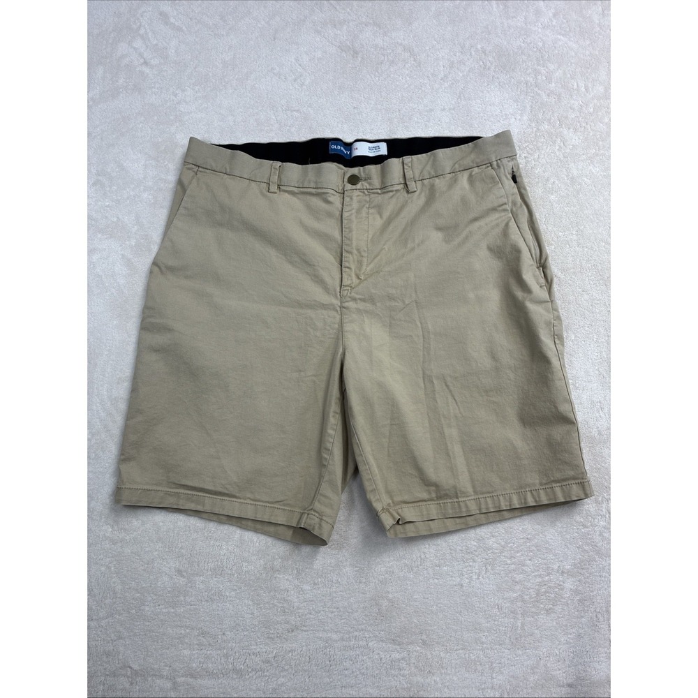 Old Navy Ultimate Tech Slim Shirts Size 38 Khaki Tan 8.5 Inseam